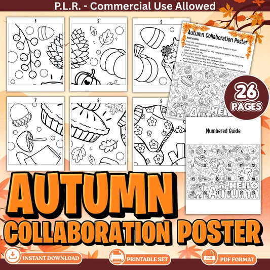 PLR Printable Autumn Collaborative Poster
