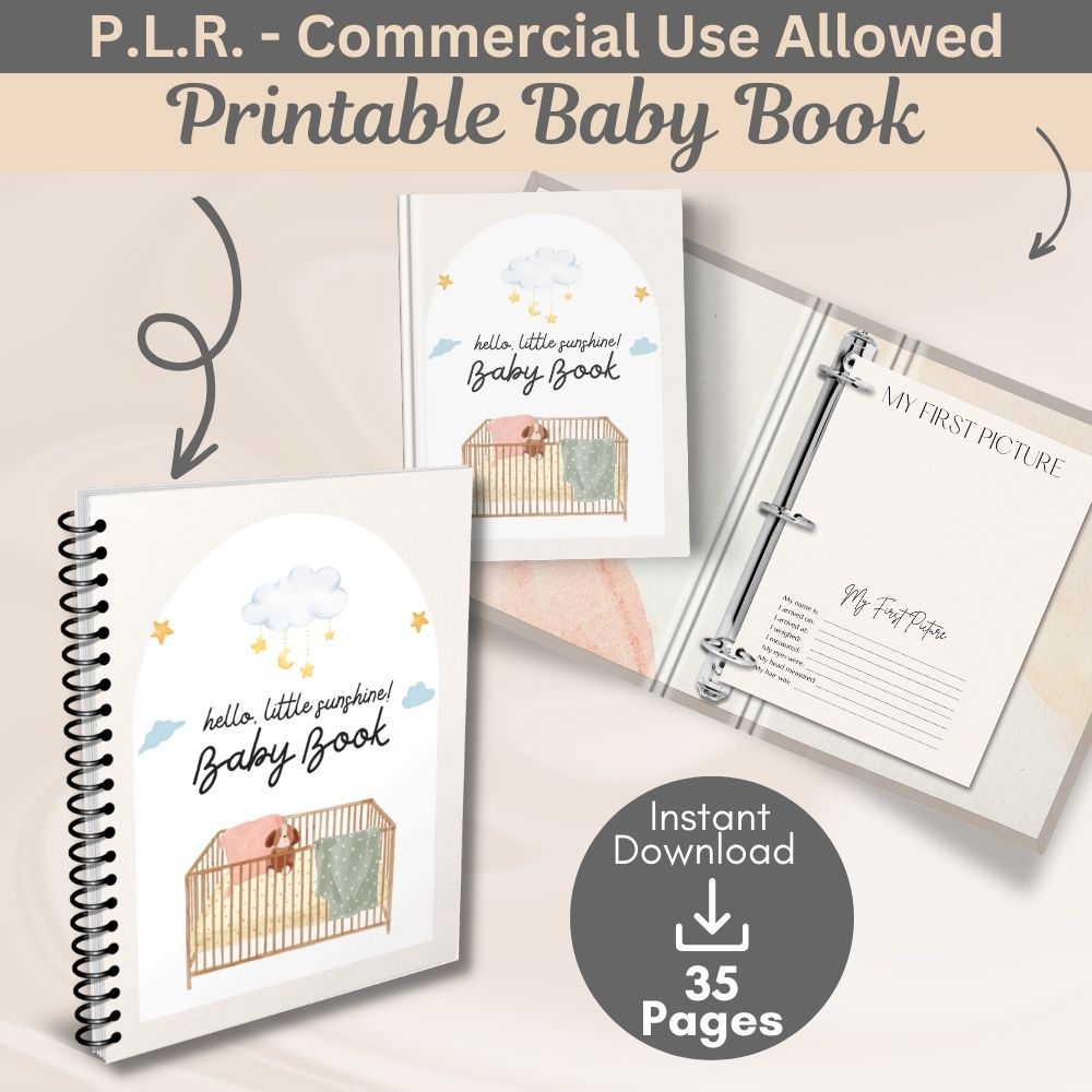 PLR Printable Baby Book