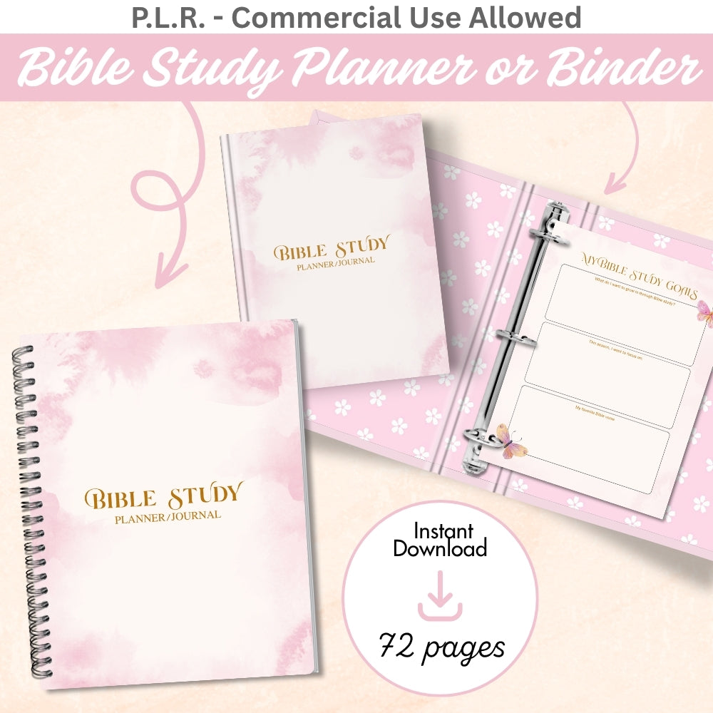 PLR Printable Bible Study Planner/Journal