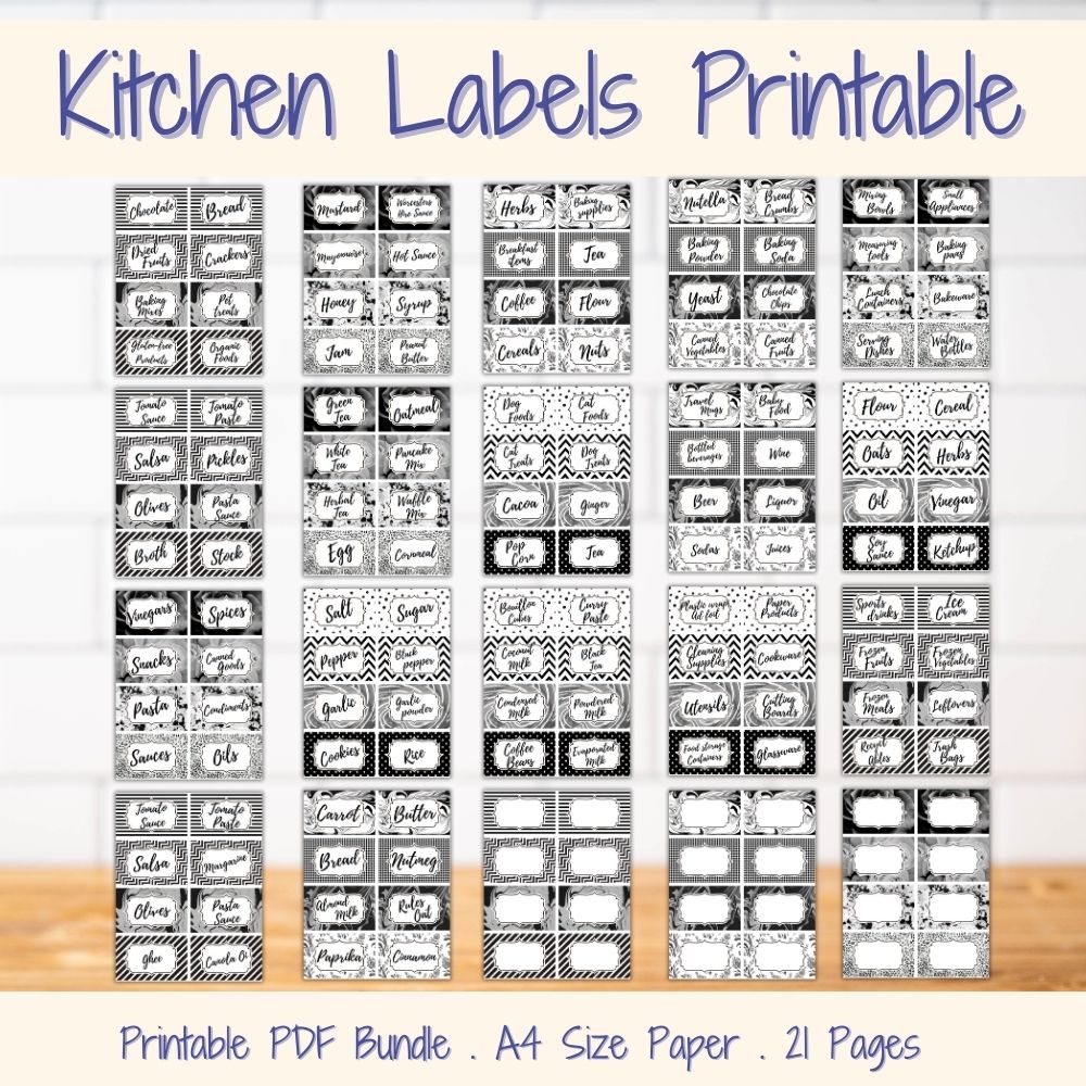 PLR Kitchen Labels