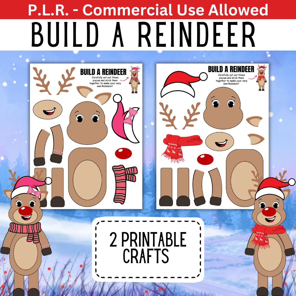 PLR Build a Reindeer