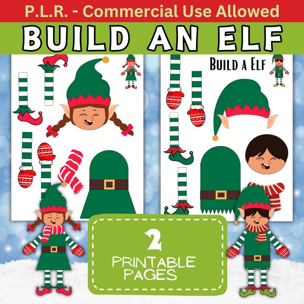 PLR Build an Elf plrprintablesstore