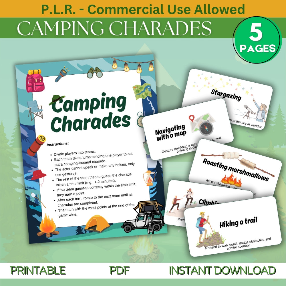 PLR Camping Charades