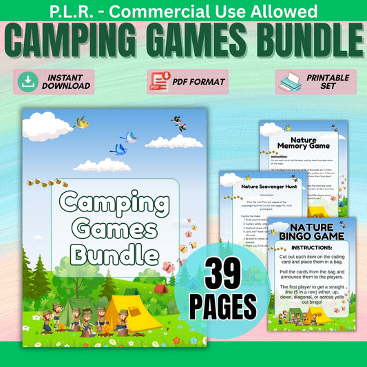 PLR Camping Games Bundle