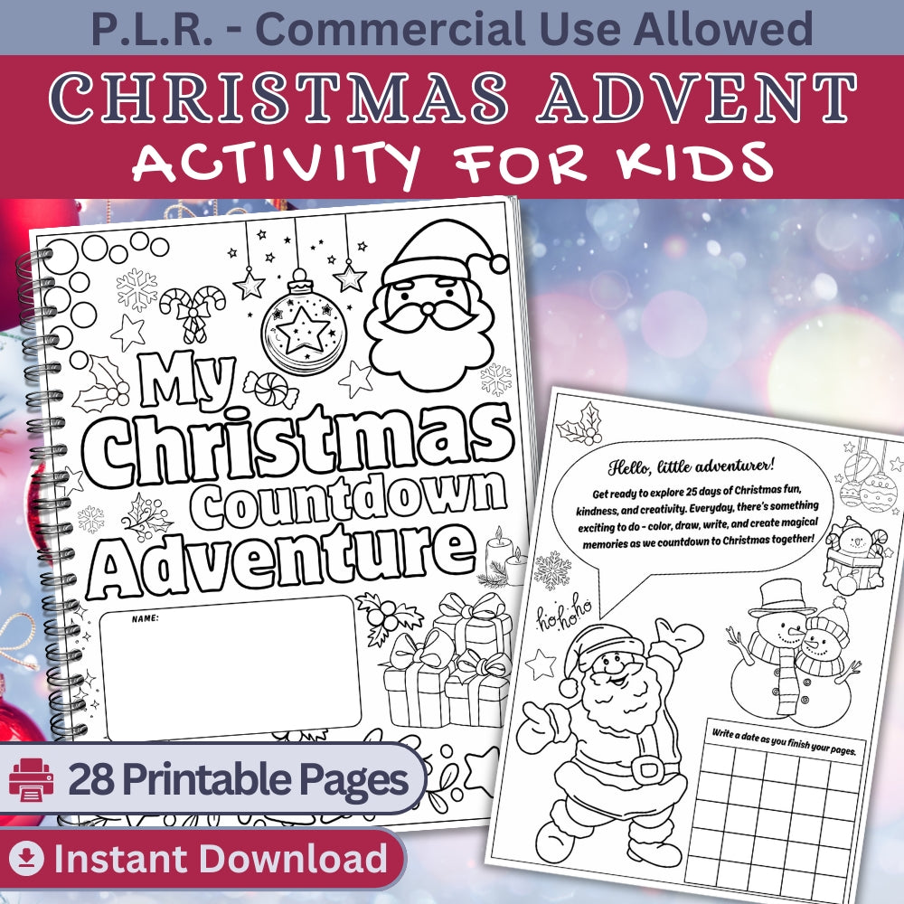 PLR Christmas Advent Activity for Kids