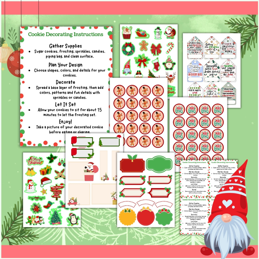 PLR Christmas DIY Cookie Kit Printables