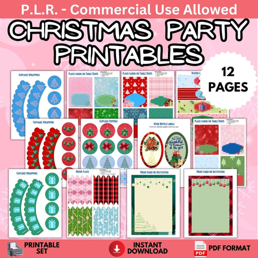 PLR Christmas Party Printables