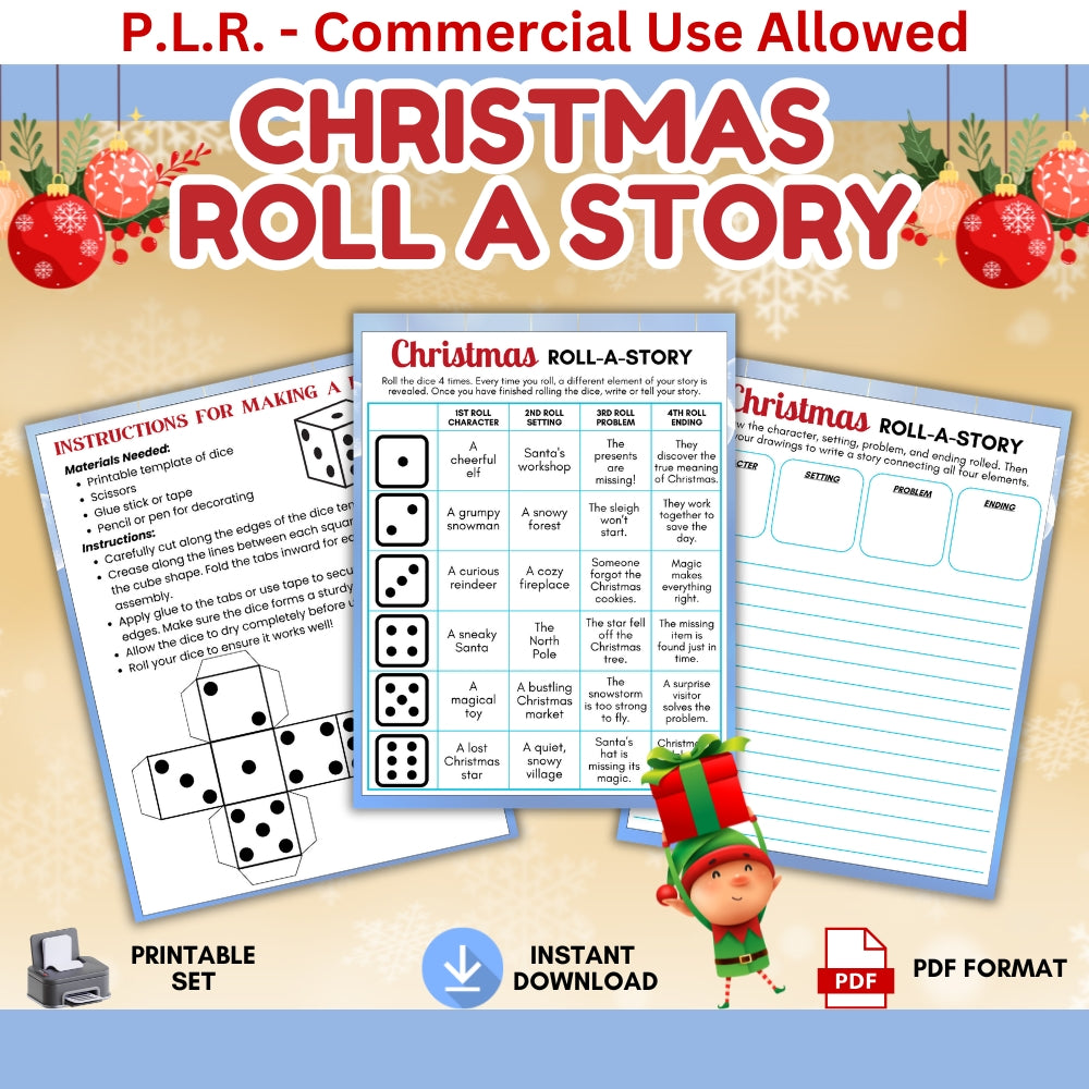 PLR Roll a Story Christmas Theme