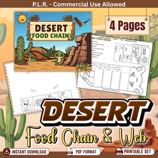 PLR Printable Desert Food Web and Food Chain