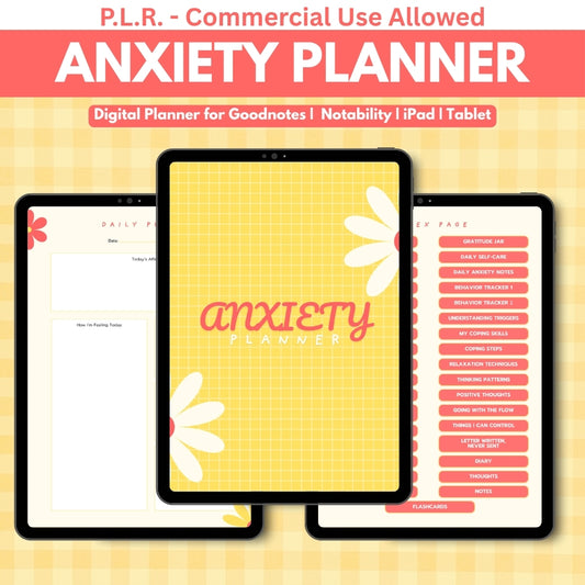 PLR Digital Anxiety Planner