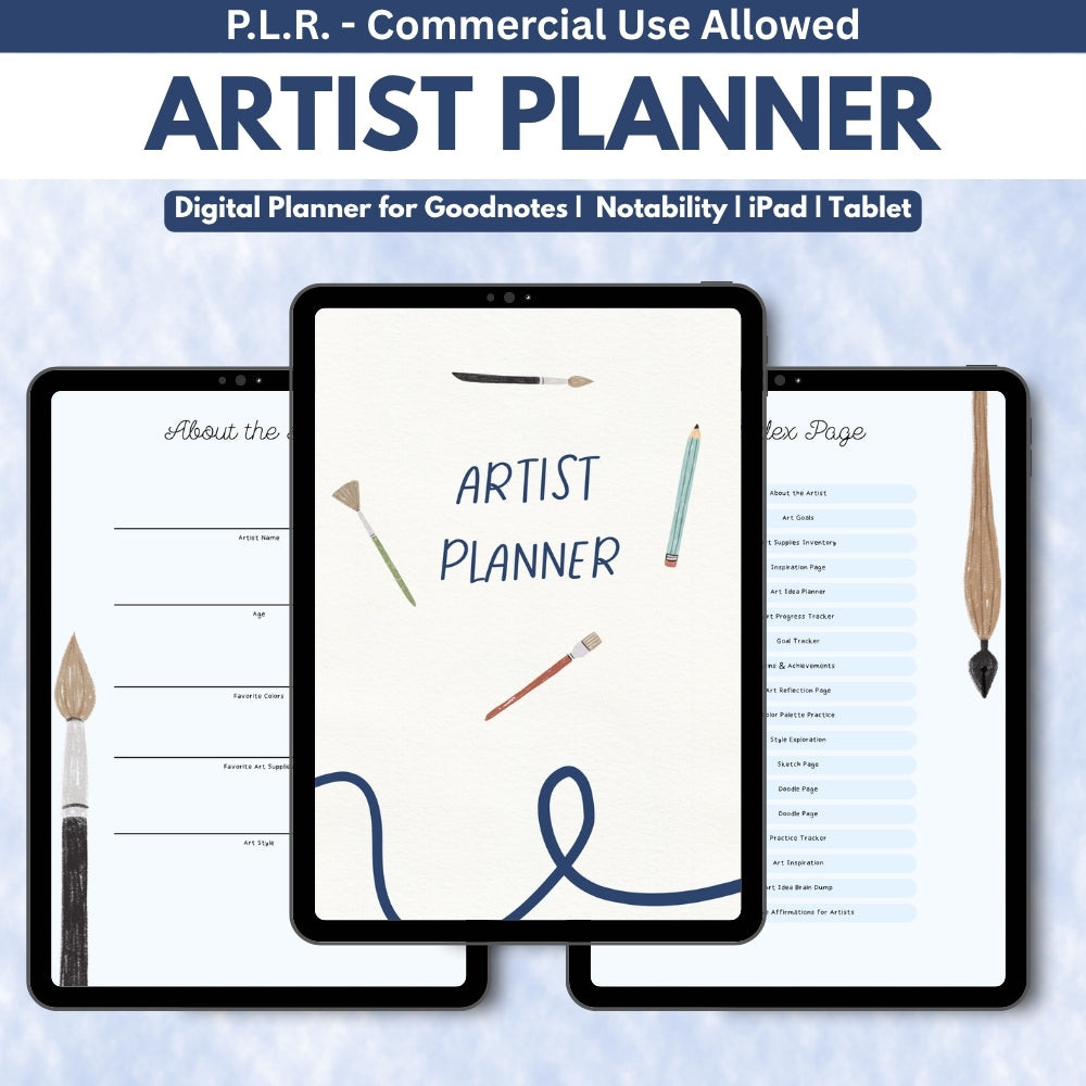 PLR Digital Artist Planner