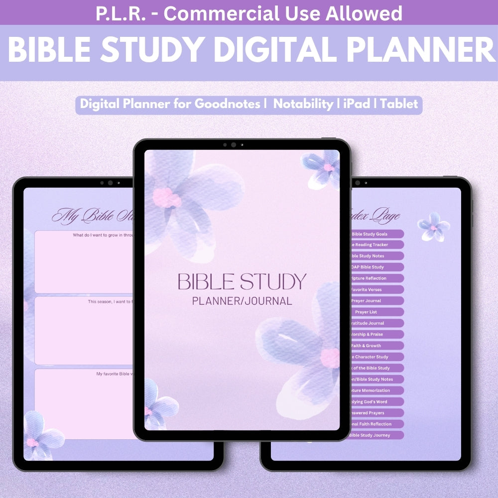PLR Digital Bible Study Planner/Journal