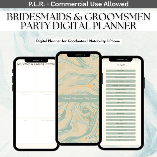 PLR Digital Bridesmaids and Groomsmen Party Planner