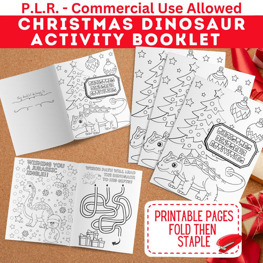 PLR Dinosaur Christmas Activity Booklet