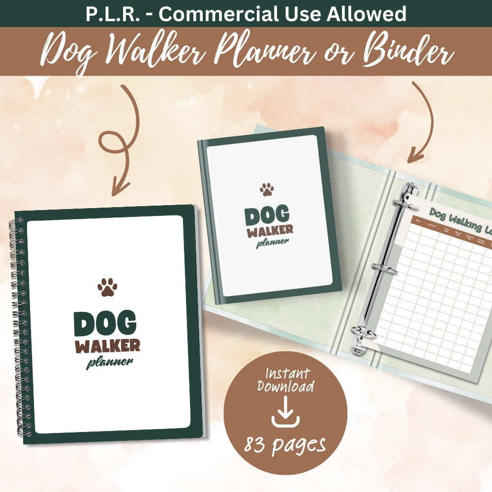 PLR Dog Walker Planner