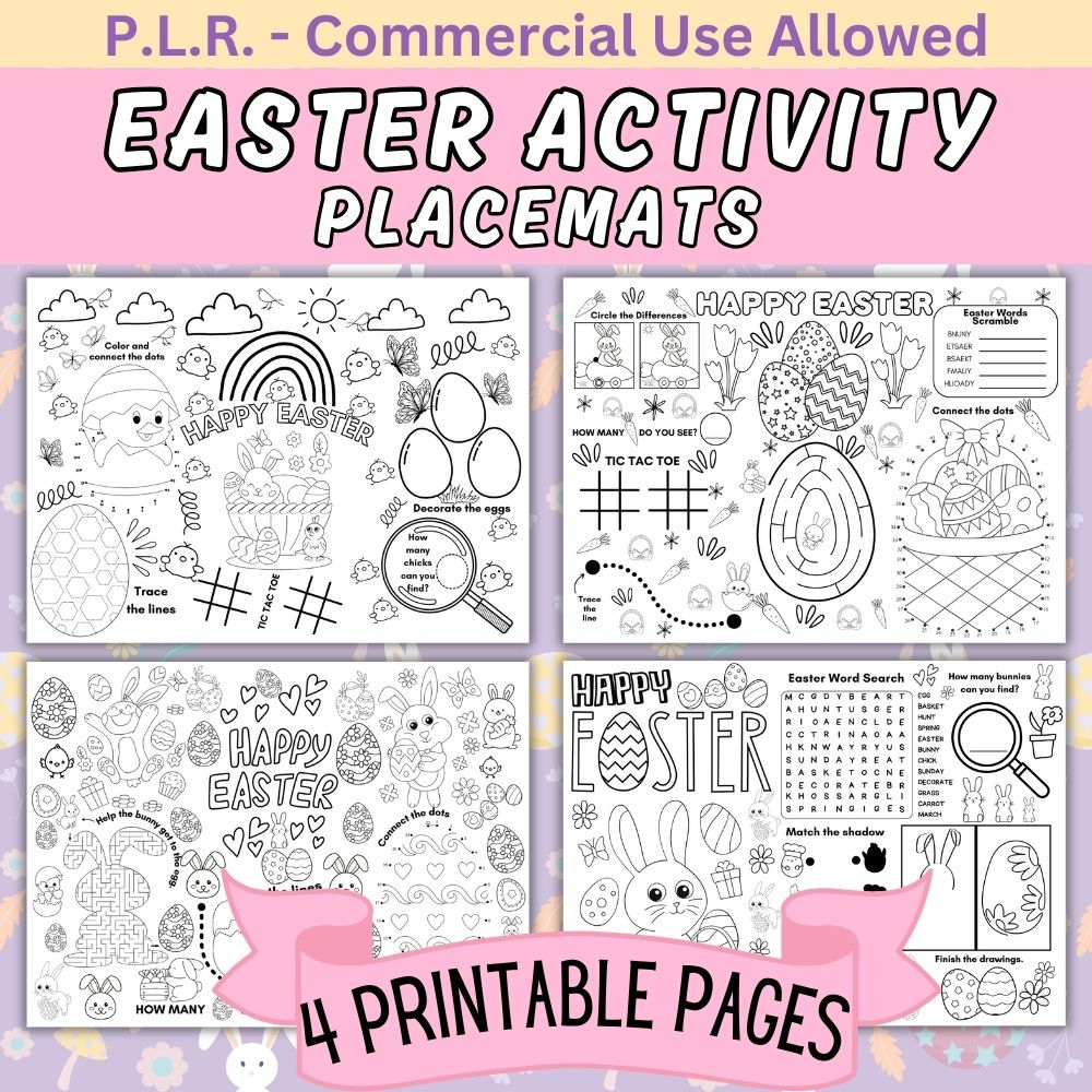PLR Easter Activity Placemats