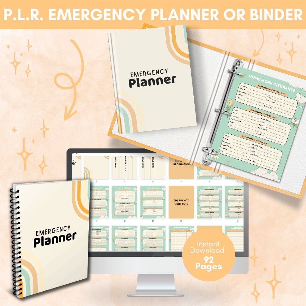 PLR Green/Orange Emergency Planner