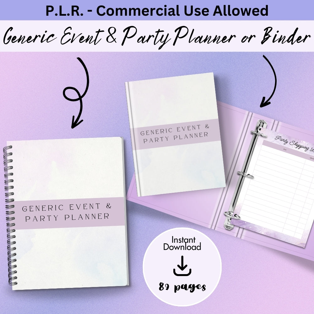 PLR Generic Event & Party Planner