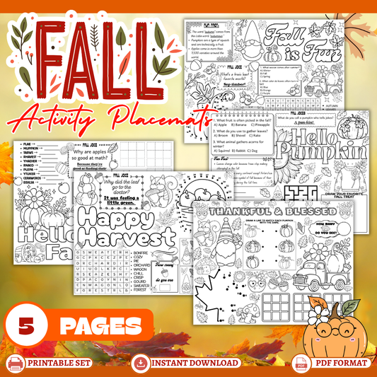 PLR Fall Activity Placemats