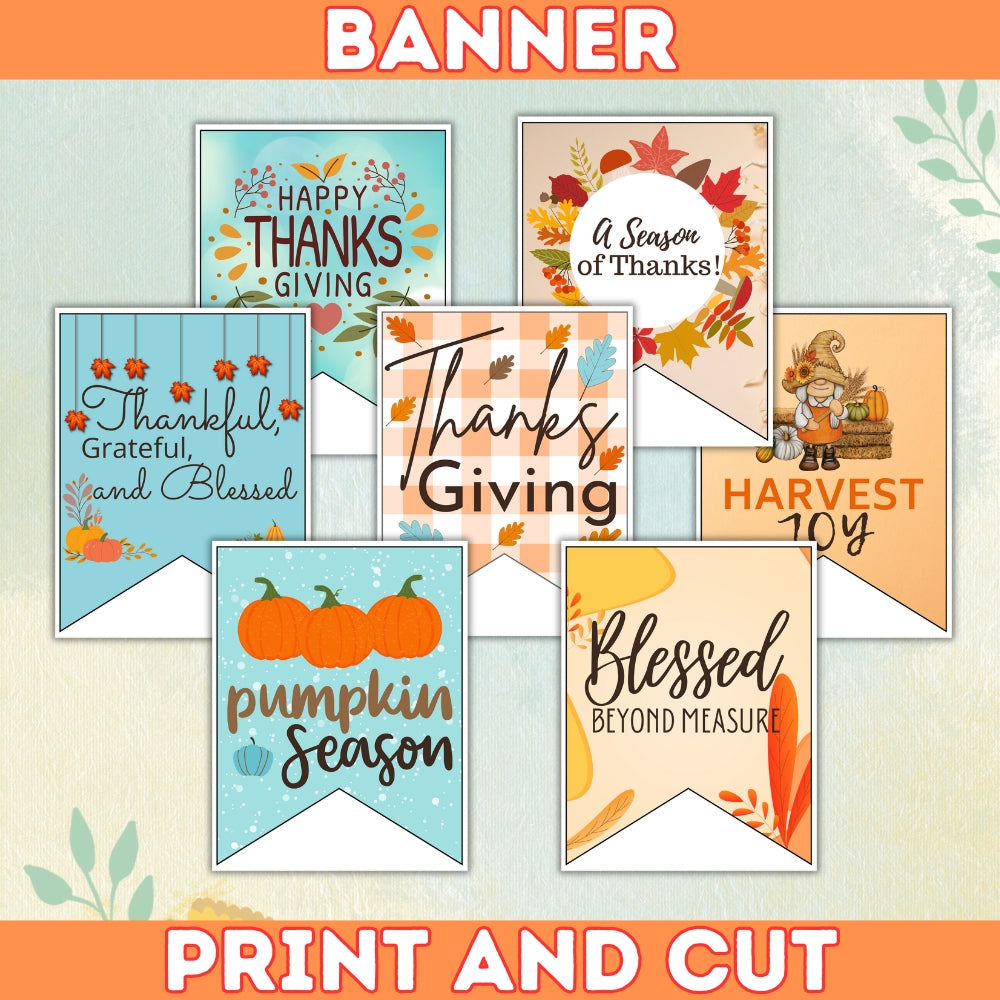 PLR Fall Banner and Wall Art for Home or Classroom