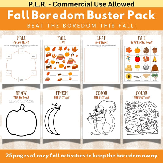 PLR Fall Boredom Buster Pack