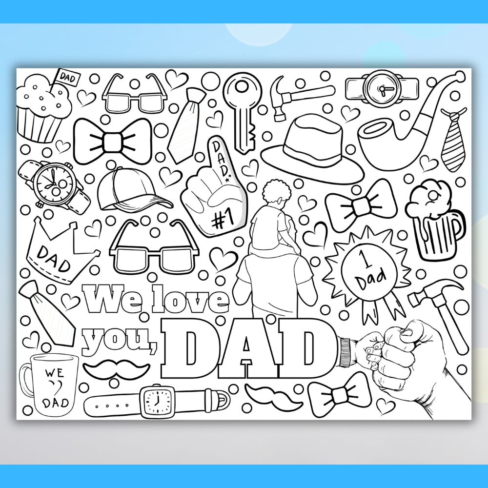 PLR Printable Father's Day Collaborative Poster