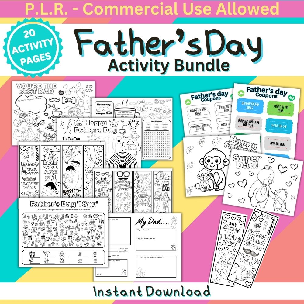 PLR Father's Day Activity Bundle – plr-printables-store