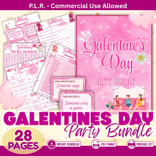 PLR Galentine's Day Party Game Bundle