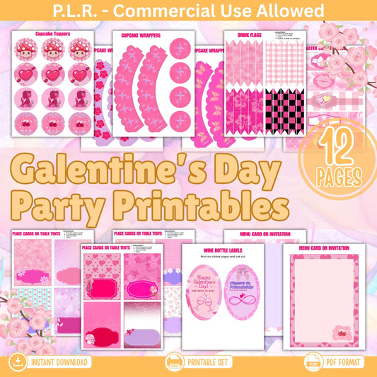 PLR Galentine's Day Party Printables