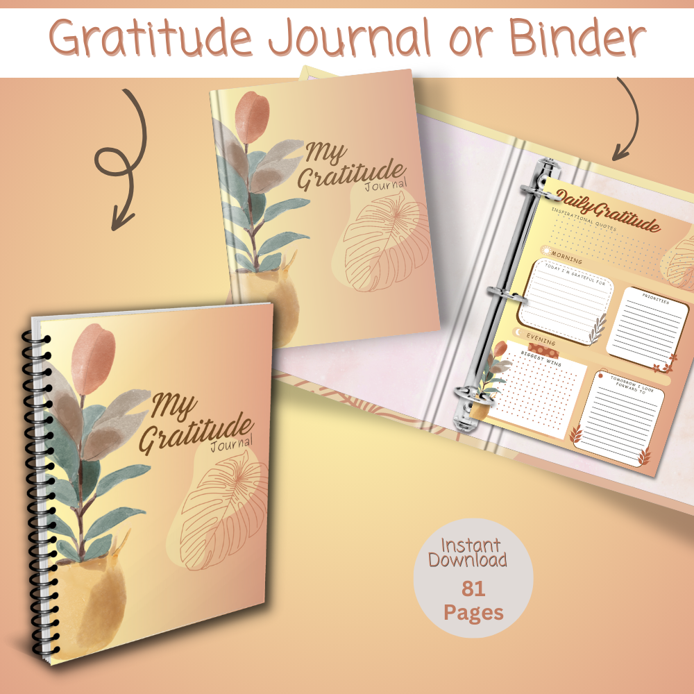 PLR Gold Gratitude Journal
