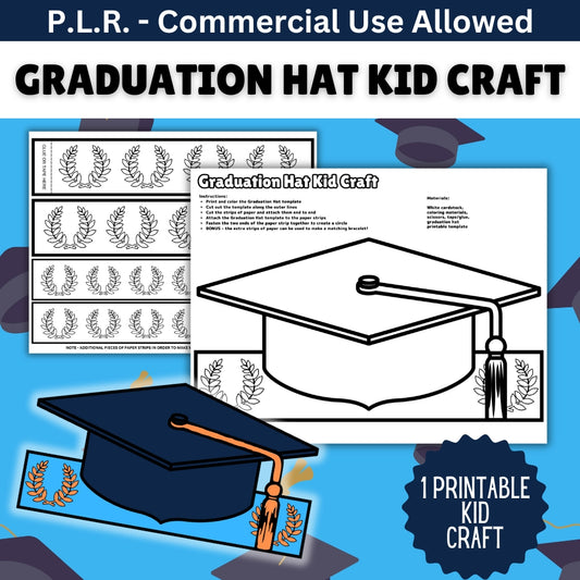 PLR Graduation Hat Kid Craft