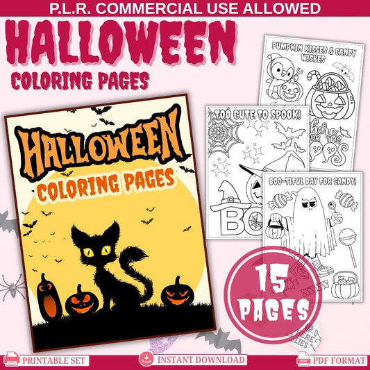 PLR  Halloween Coloring Pages