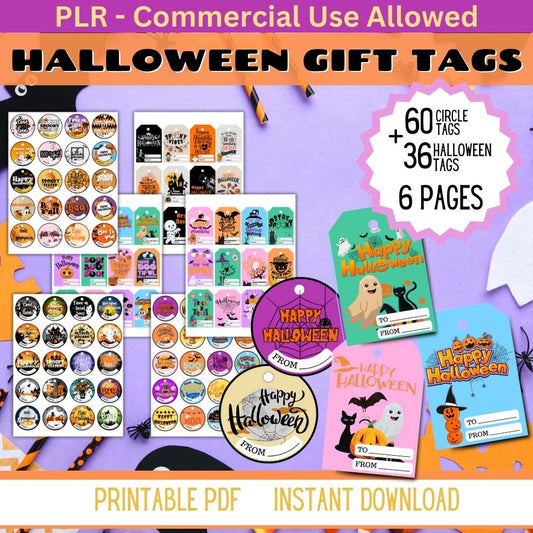 PLR Halloween Gift Tags