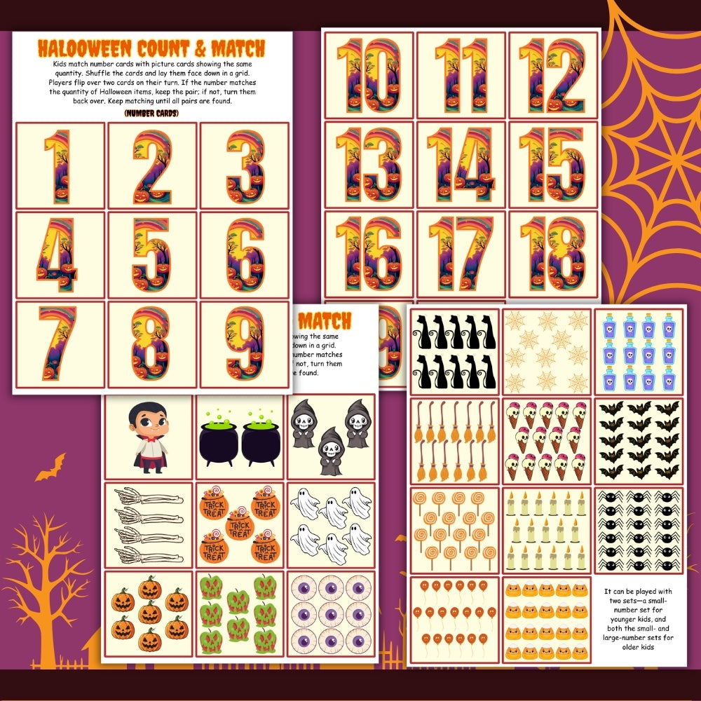PLR Printable Halloween Memory Games