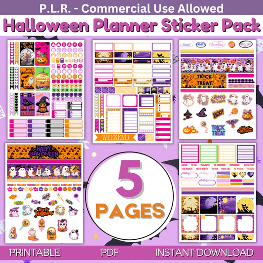 PLR Halloween Planner Stickers