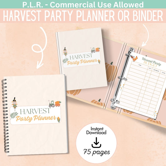 PLR Harvest Party Planner