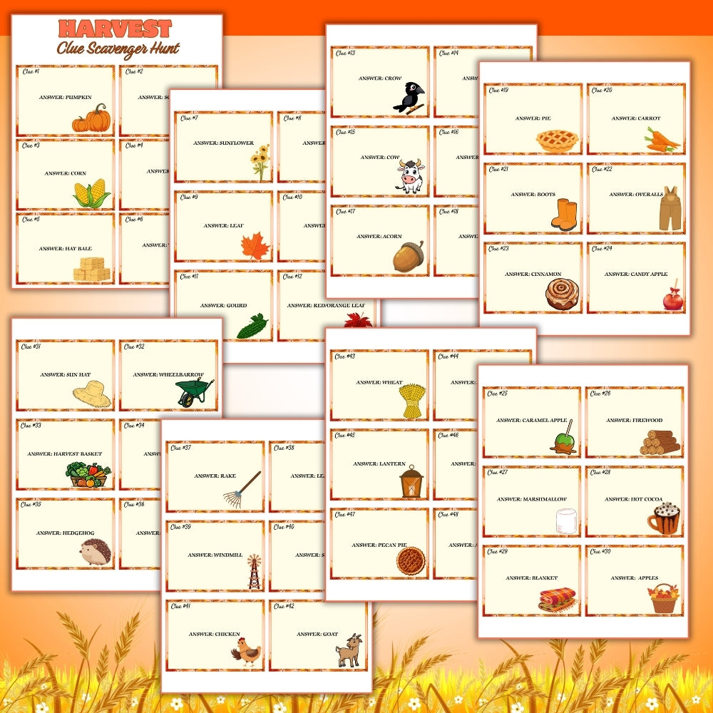 PLR Harvest Scavenger Hunt