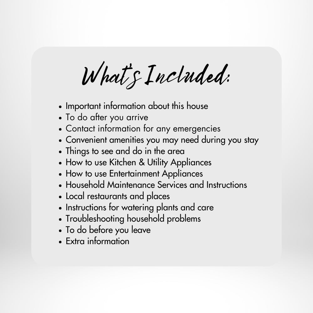 PLR Black and White House Sitter Planner