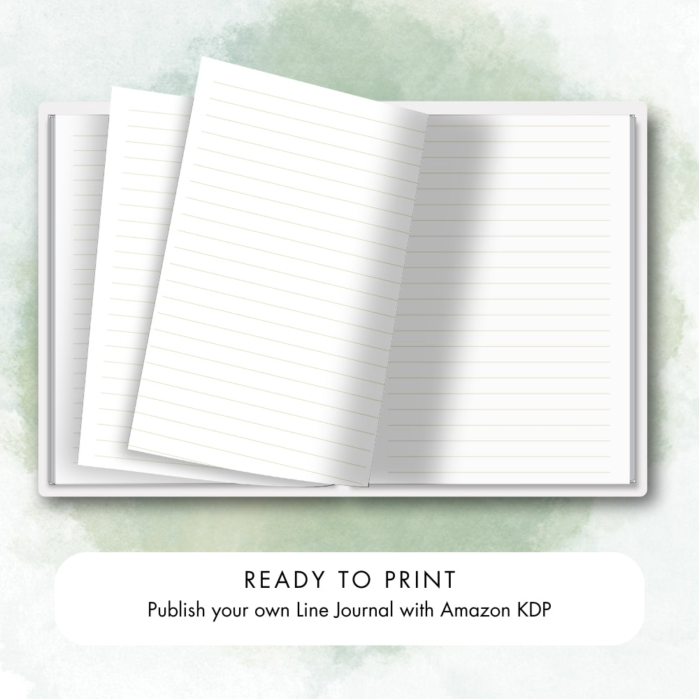 PLR KDP Lined Journal Template 6"x9"