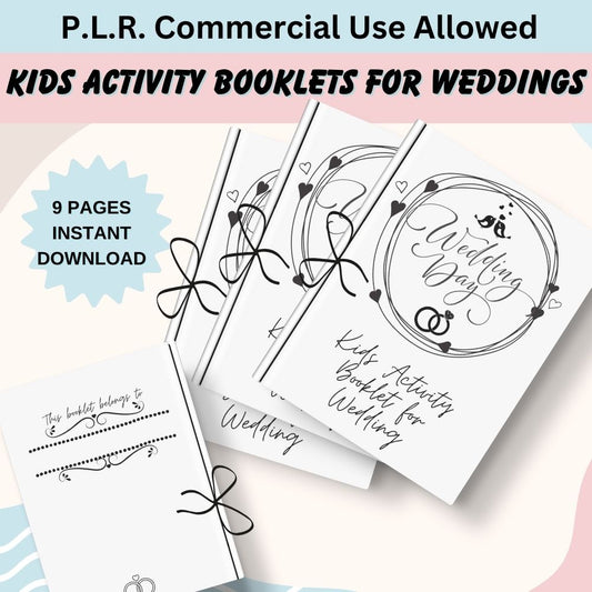 PLR Kids Activity Booklets for Weddings