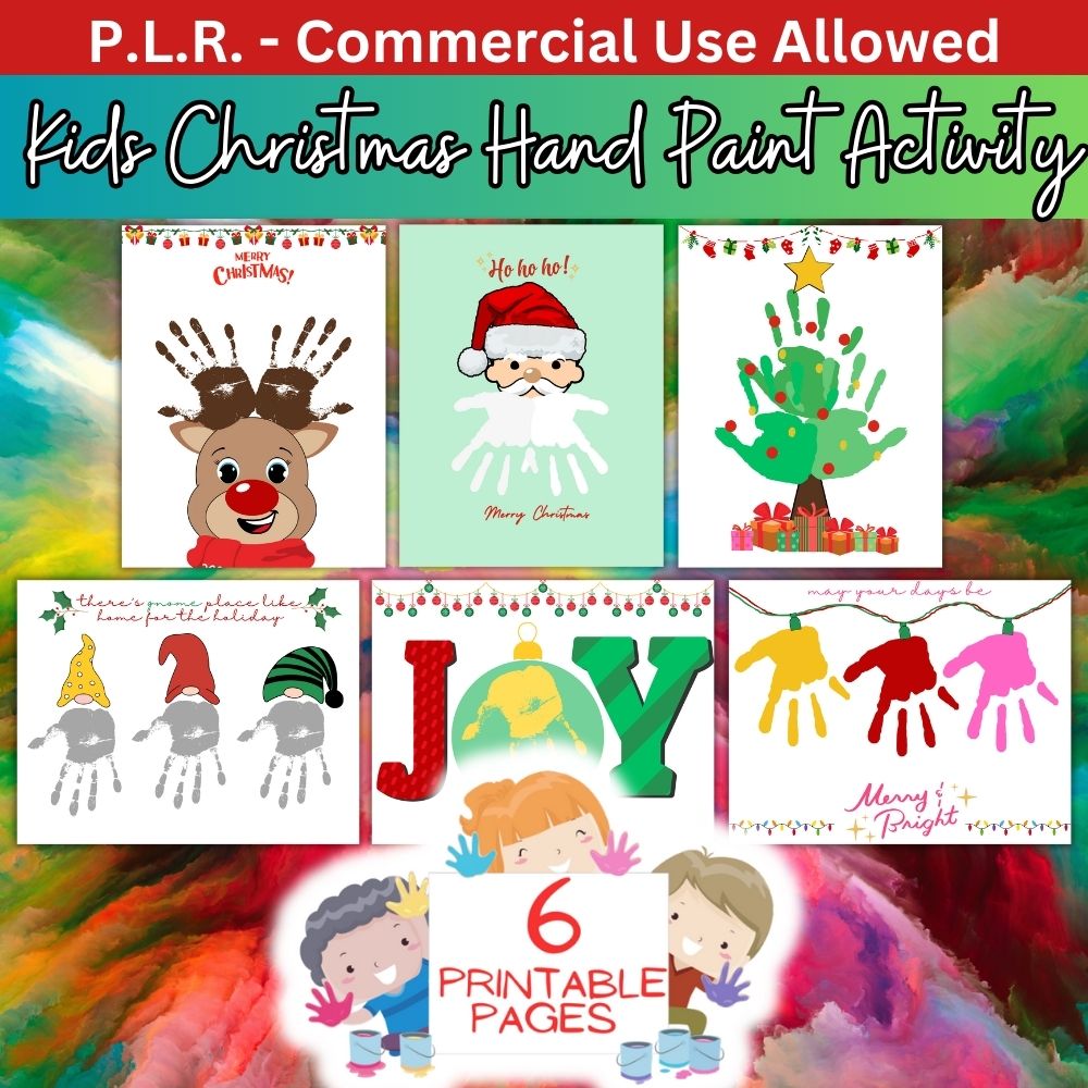 PLR Kids Christmas Handprint Activity