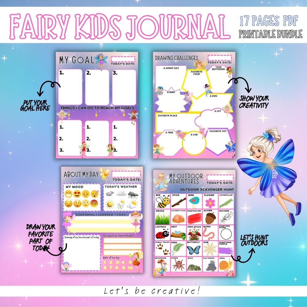 PLR Kids Fairy Journal