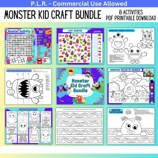 PLR Monsters Kid Craft Bundle