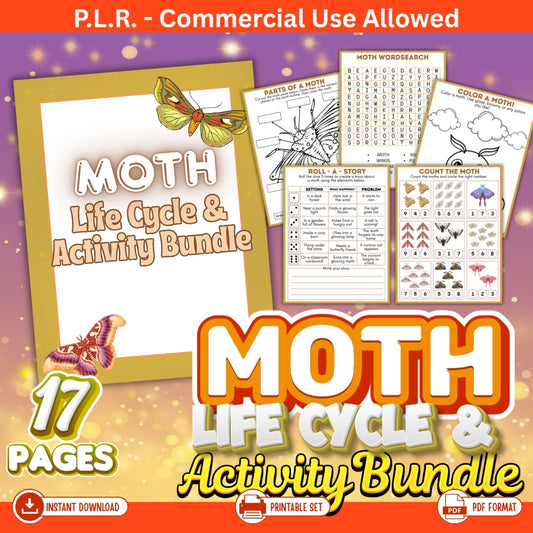 PLR Moth Life Cycle and Activity Bundle