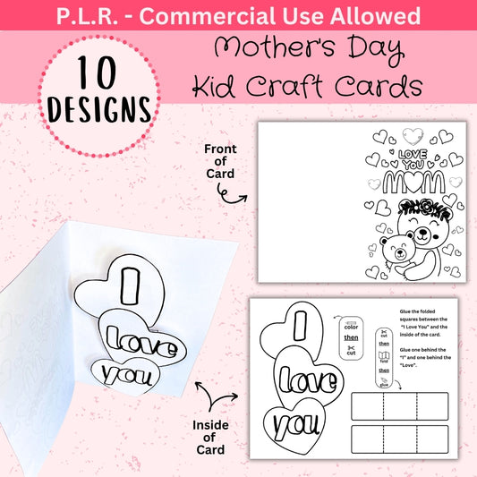 PLR Mother's Day Cards Kid Craft