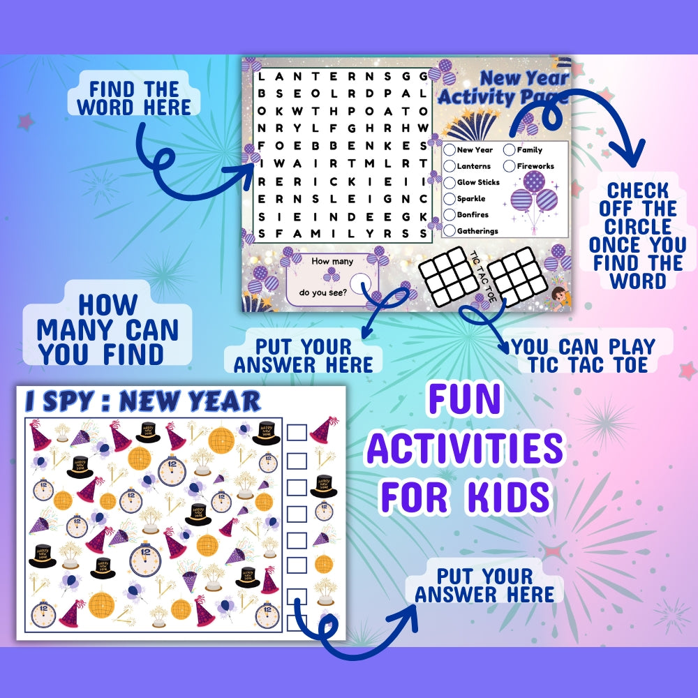 PLR New Year Kid Craft Bundle