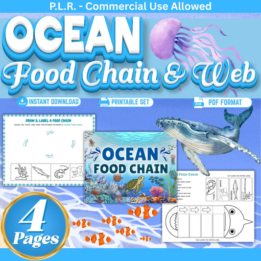 PLR Printable Ocean Food Web and Food Chain