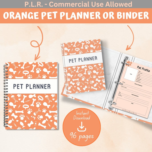 PLR Orange Pet Planner