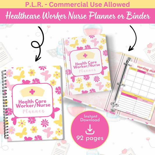 PLR Pink Healthcare Worker/Nurse Planner