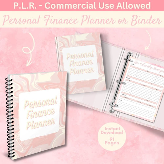 PLR Pink Personal Finance Planner
